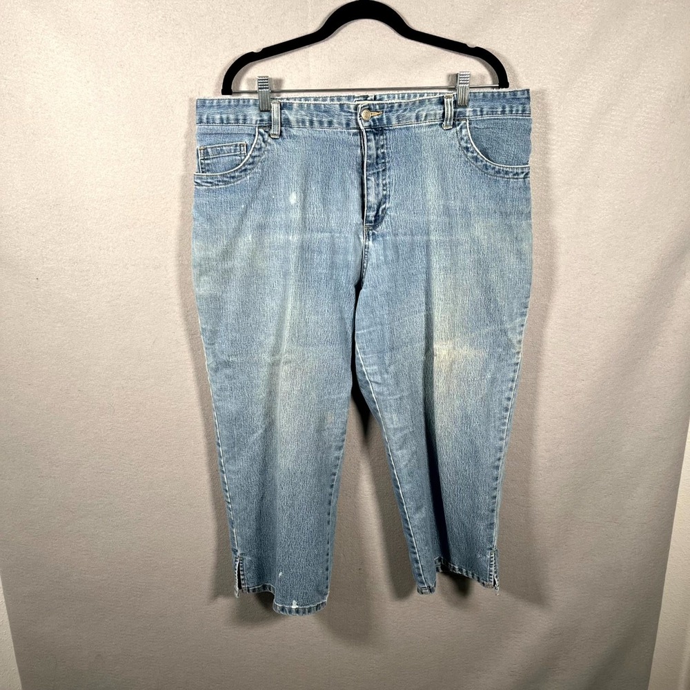 Cherokee Jeans Mens 39W Blue Denim Medium Wash All Day Comfort Straight Leg